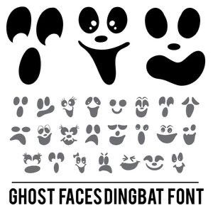 the ghost faces and their different expressions are shown in this graphic art work, which includes black