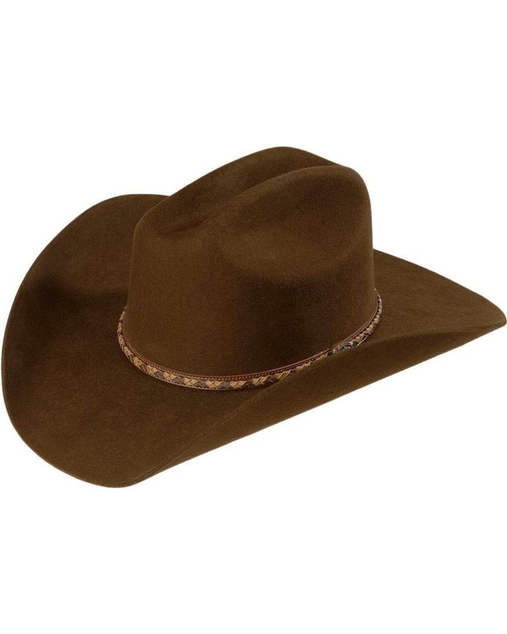 Fitted Brown Felt Hat With Flat Brim, Brown Fitted Felt Hat With Flat Crown, Wool Felt Hat With Flat Crown For Country Events, Fitted Brown Felt Hat With Flat Crown, Brown Felt Hat With Flat Crown, Western Style Brown Hat With Flat Crown, Western Wool Felt Hat With Flat Crown, Fitted Brown Felt Hat, Brown Short Brim Felt Hat For Rodeo