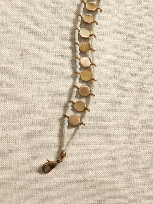 Saw this on Banana Republic: Jewelry Shapes, Boho Jewelry Bracelet, Tiny Bead Bracelet, Unique Beaded Jewelry, Bead Woven Bracelet, Bronze Bracelets, Artisan Bracelets, Desert Oasis, Gems Bracelet