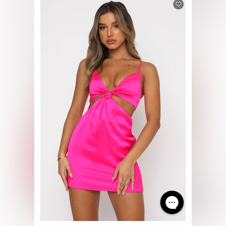 Hot Pink Mini Dress From White Fox. Never Worn Before, Tags Still On. Sparkly Party Dress, Sparkle Mini Dress, Hot Pink Mini Dress, Mini Dress Hot, Short Bodycon Dress, White Fox Boutique, Dress Doll, Low Neckline, Dreamy Dress