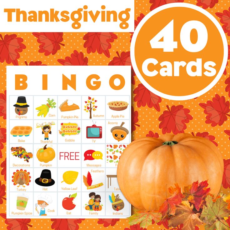 a thanksgiving card with an image of a pumpkin on it and the words, 40 thanksgiving cards