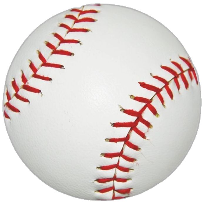 a white baseball with red stitches on it