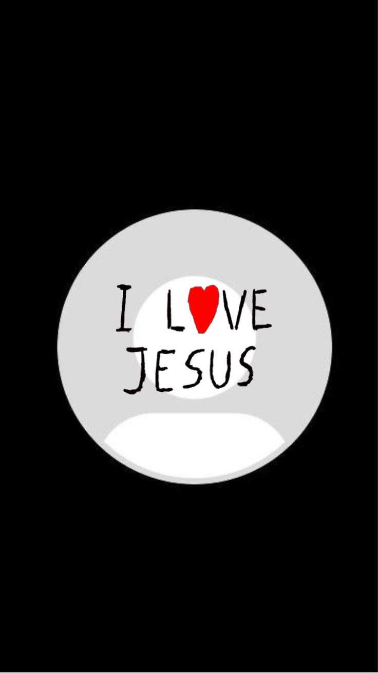 i love jesus oval sticker in black and white with the words i love jesus