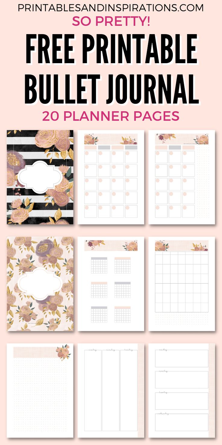 Free Printable Planner + Stickers - Boss Lady - Printables and Inspirations Free Book Printables, Free Planner Printables Templates, Planner Templates Free Printables, Planner Pdf Free, A5 Planner Printables Free, Free Printable Planner Pages, Free Planner Printables, Planner Free Printable, Printable Bullet Journal