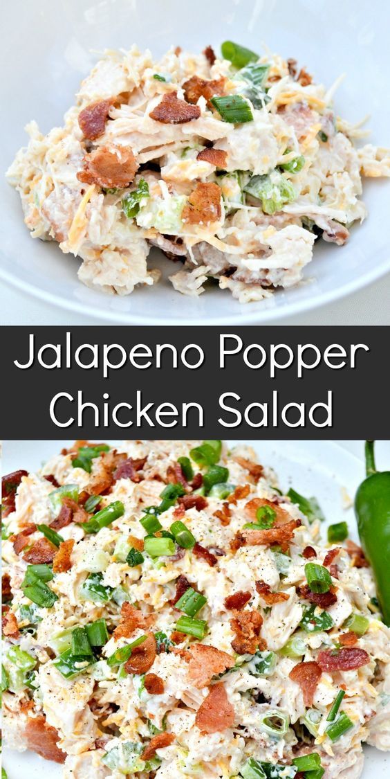 this is an image of jalapeno popper chicken salad on a plate