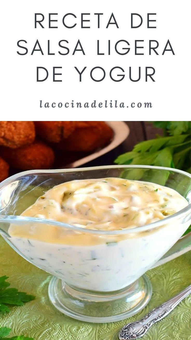 Receta de Salsa ligera de yogur Natural Yogurt, Breakfast Brunch Recipes, International Recipes, Sauce Recipes, Brunch Recipes, Wine Recipes, Cilantro, Italian Recipes, Breakfast Brunch