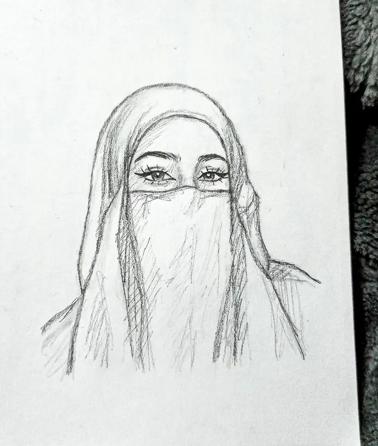 Pencil drawing of a niqab-clad girl, showcasing intricate details and cultural significance Croquis, Aesthetic Sketches For Beginners, Simple Sketch Ideas For Beginners, Hijab Sketch, Meaningful Drawing Ideas Easy, Hijab Drawing, Quote Cute, Frozen Pictures, Seni 2d