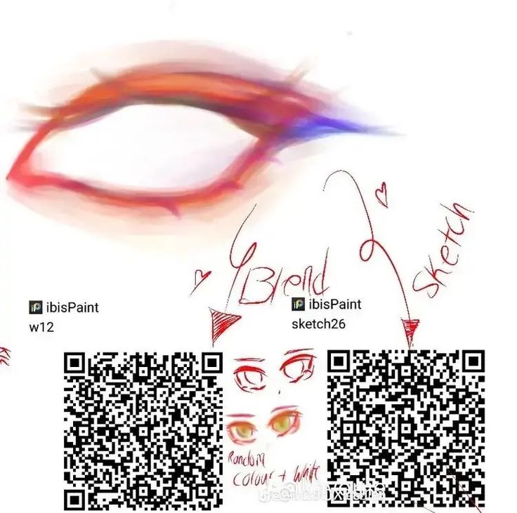 a close up of a person's face with qr code next to it