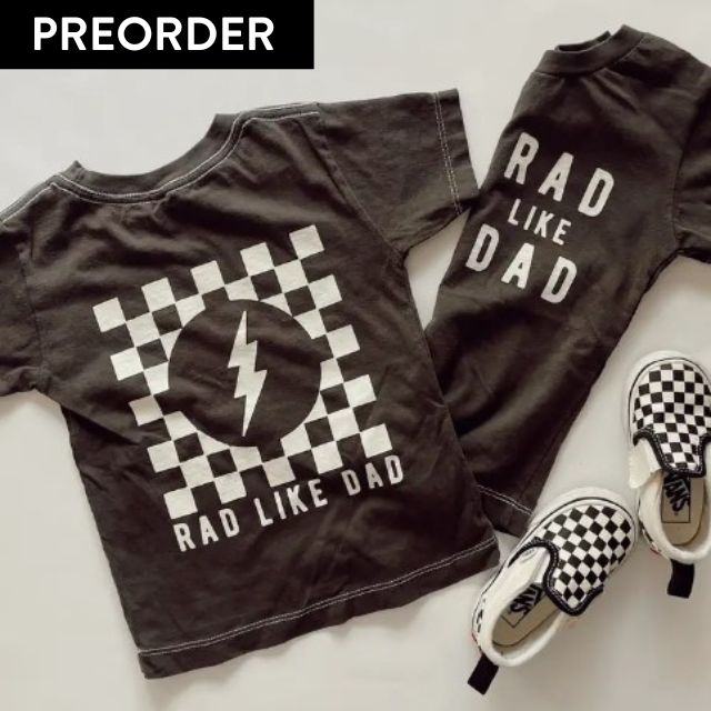 **PREORDER**These will ship early June in time for Father's Day!Check out the matching RAD DAD Tee to match! Garment dyed  True to size. We recommend sizing up if in between sizes or want a roomier fit.  Front and back design Boy Shirt Design, Kids Shirts Boys, Boy Shirt, Trendy Baby, Girl Falling, Back Design, Kid Tees, Future Kids, Future Baby