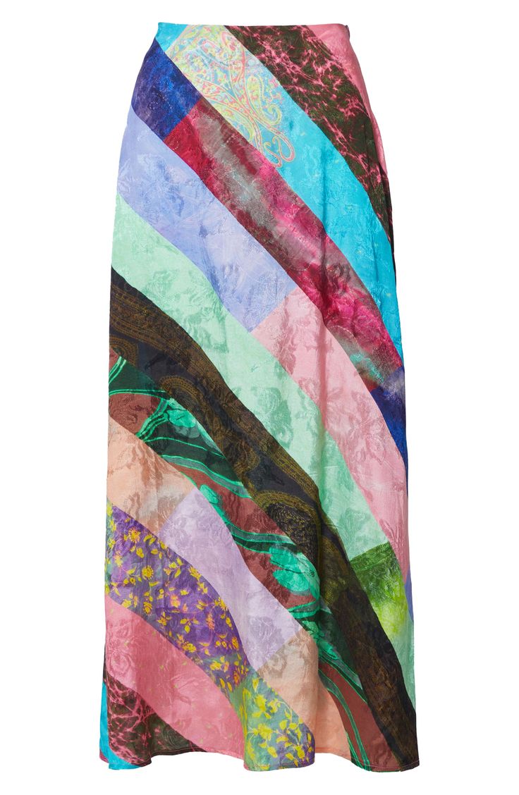 A patchwork of bold prints covers this flowy satin maxi skirt, adding major boho vibes to whatever look you pair it with. 37" length (size 8) Exclusive retailer Hidden side-zip closure 100% polyester Machine wash, line dry Imported 2024 Wishlist, Satin Maxi Skirt, Rollerball Perfume, Makeup Bronzer, Patchwork Print, Makeup Gift, Satin Maxi, June 2024, Beauty Sale