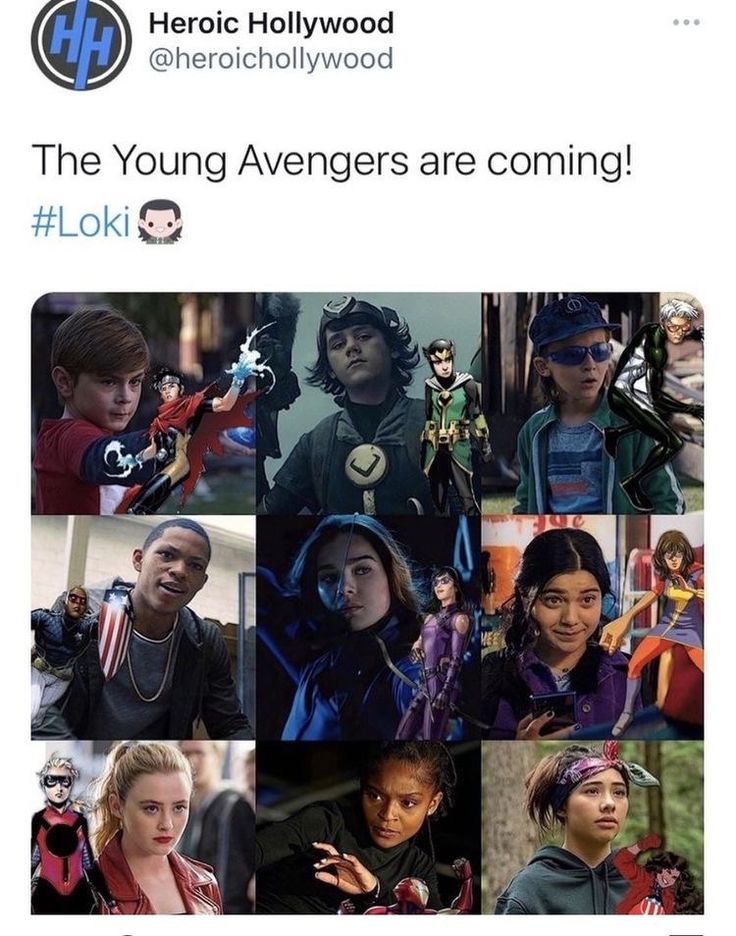 the young avengerss are coming