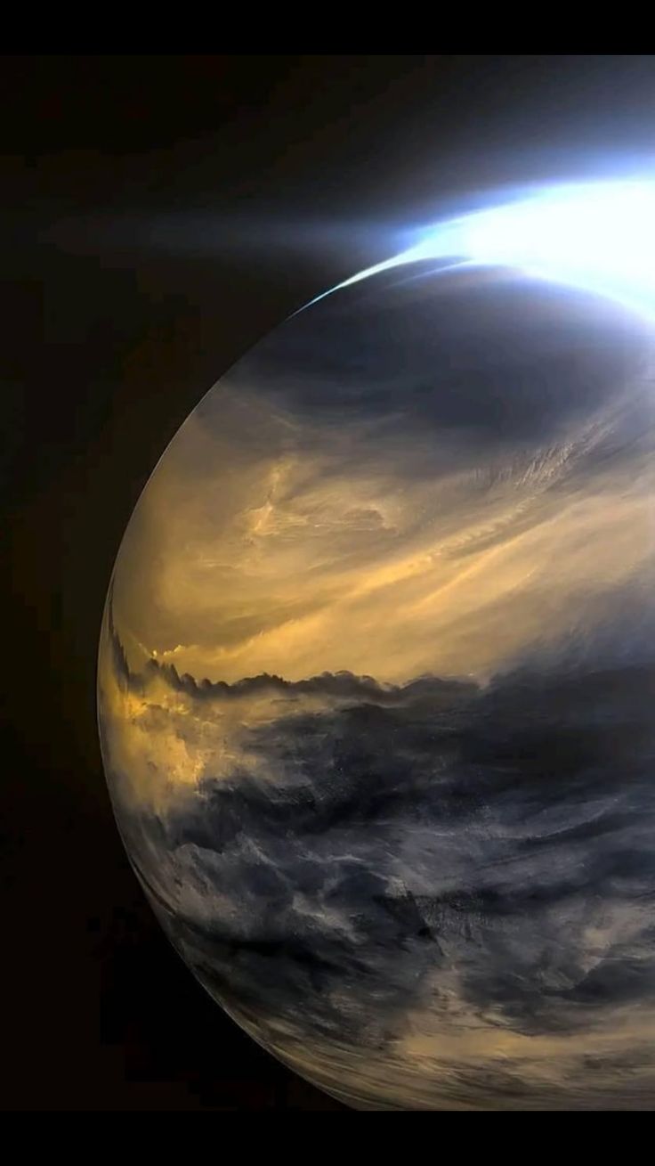 an image of the sun and clouds taken from space