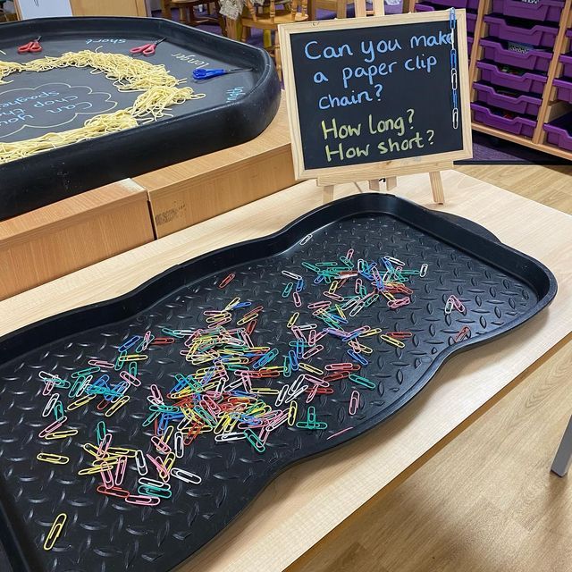 there is a chalkboard with writing on it in the shape of a boat and other items