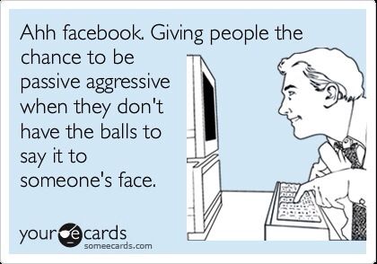 a man looking at a computer screen that says, my only employment document is that i work for a company that doesn't give a flick about my facebook page