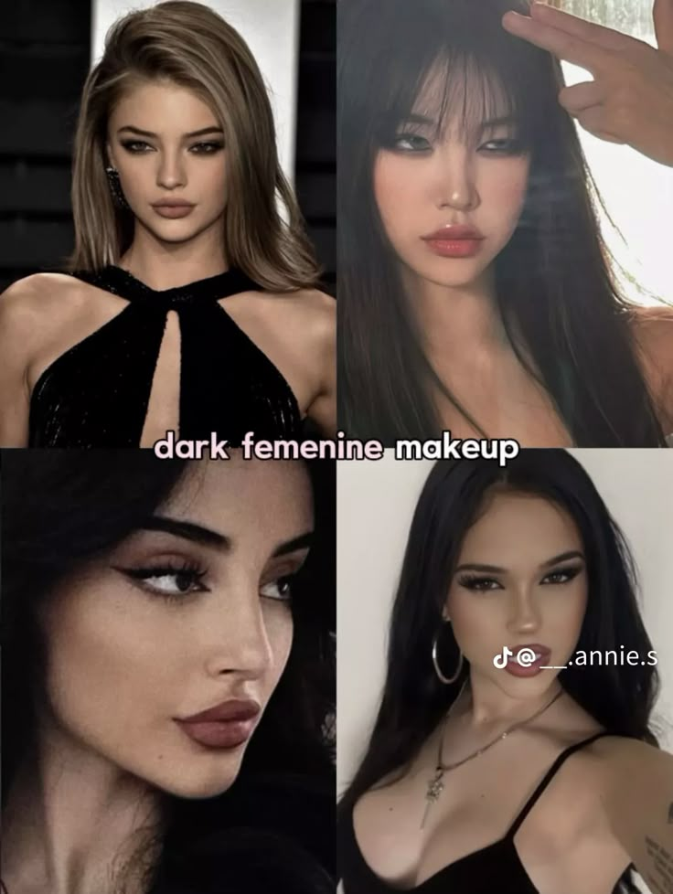 Dark Feminine Makeup, Feminine Makeup, Dark Feminine Energy, Feminine Energy Aesthetic, Makeup Artist Tips, Beauty Routine Tips, Cute Makeup Looks, Dark Makeup, Dark Feminine Aesthetic