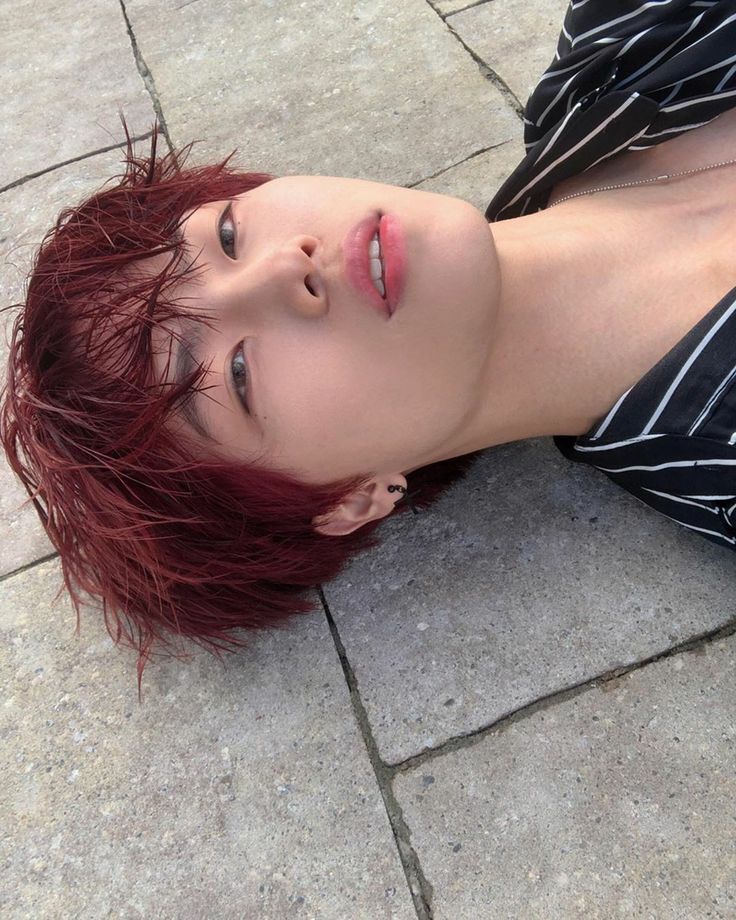 Hot Asian Boy, Red Hair Man, Red Hair Korean, Red Haired Boy, Your Lips My Lips Apocalypse, Red Hair Boy, Red Hair Men, Kore Ulzzang, Doom At Your Service