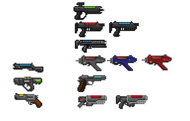 pixel art gun weapon sprite sheet Sprite Sheet, Pc Games Download, Pixel Animation, Pixel Art Tutorial, Pixel Art Games, Pixel Games, 8 Bit, Hama Beads, Perler Beads