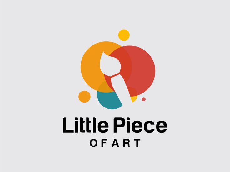 the logo for little piece of art, which is designed to look like an egg