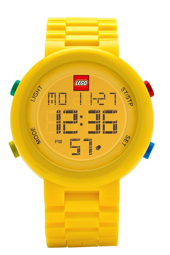 LEGO Watch System: Colorful, Whimsical Timepieces For Adults Lego Watch Stand, Orange Watches For Men, Formal Yellow Automatic Watch, House Party Outfit, Lego Watch, Luxury Yellow Automatic Watch, The Centurions, Party Outfit Men, Lego Super Mario