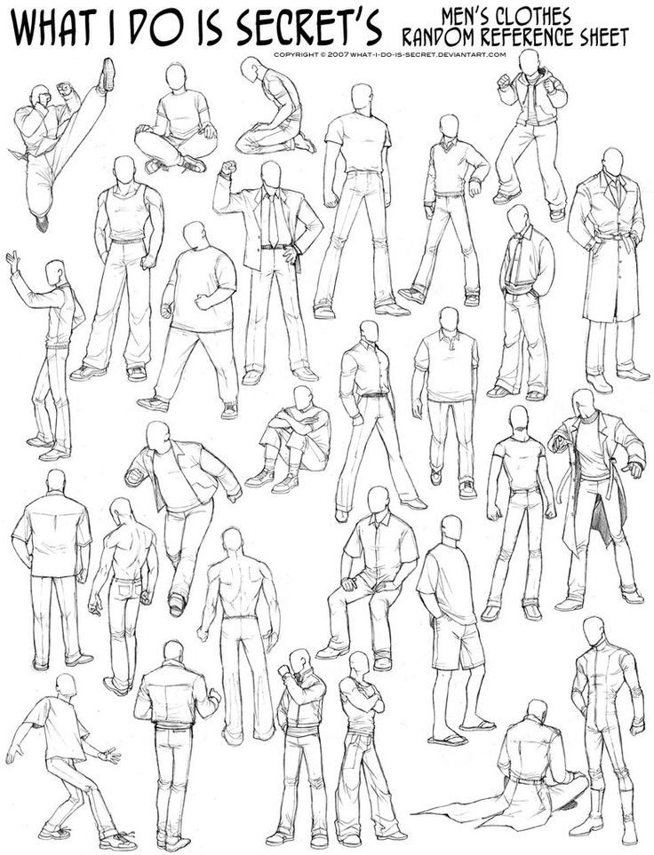 a bunch of different poses and body shapes for the character in what i do is secrets