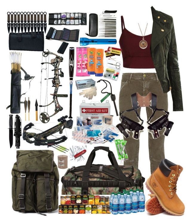 an assortment of items that include shoes, backpacks and other things