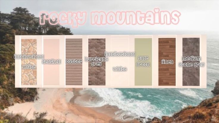 the color palette for every mountain range