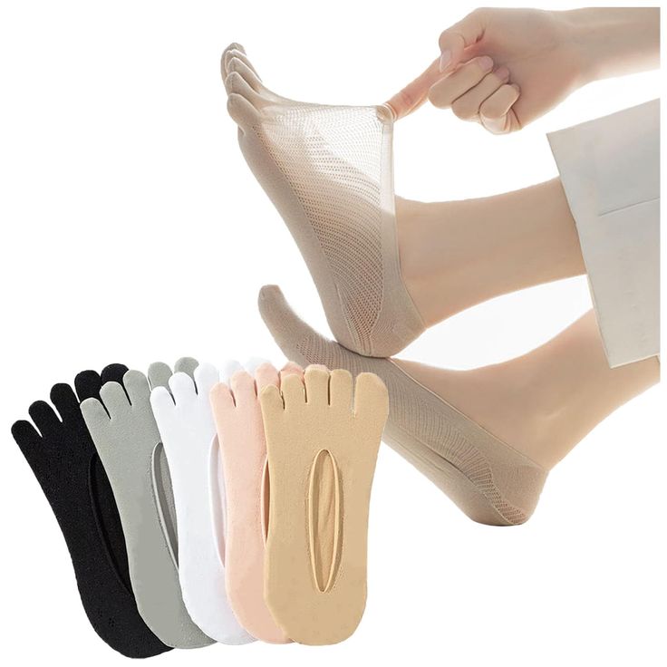 PRICES MAY VARY. 🦶SOCKALIGN USA TOE SOCKS FOR BUNIONS: Designed to straighten your big toe and return it to its natural position. By applying steady pressure to the big toe, it can help realign it and reduce the progression of bunion formation. 🦶BUNION RELIEF SOCKS: Providing better blood circulation and relaxing tense joints, they enhance blood circulation and relieve foot fatigue through comfortable compression. 🦶BUNION CORRECTOR SOCKS: Use with the Bunion Corrector inside the package to cu Hammer Toe Correction, Pointy Shoes, Invisible Socks, Five Fingers, Toe Socks, Socks For Women, Womens Wedges, Blood Circulation, Cool Fabric