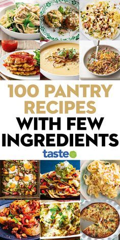 the cover of 100 pantry recipes with few ingredients