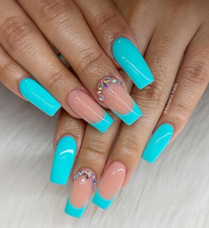 Girls Nail Designs, Fancy Nail Art, Aqua Nails, Purple Acrylic Nails, Glitter Gel Nails, Pretty Nail Designs, Long Acrylic Nails Coffin, Soft Gel, Girls Nails