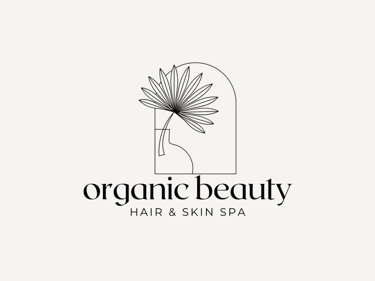 the logo for organic beauty hair and skin spa