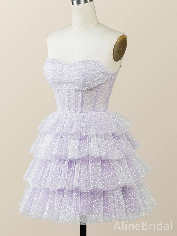 Elegant Strapless A-line Short Mini Homecoming Dress, HD32680 1. Material:tulle,pognee.2. Color: it can be in custom color, please contact us and tell us dress number, then we will send you more colors to choose.3, Size: can do both standard size and custom size. If you need do custom sized dresses, please send us following measurements or leave a note when place an order.bust______ cm/inchwaist______cm/inchhip:_______cm/inchdress length:_______cm/inchshoulder to shoulder :_______cm/inch (measur Hoco Dresses Enchanted Forest Theme, The Perfect Homecoming Dress, Ponk Hoco Dress, Bridgerton Dresses Short, Pastel Purple Hoco Dress, Alice In Wonderland Theme Homecoming Dress, Homecoming Dresses Starry Night, Homecoming Unique Dresses, Wizard Of Oz Homecoming Dress