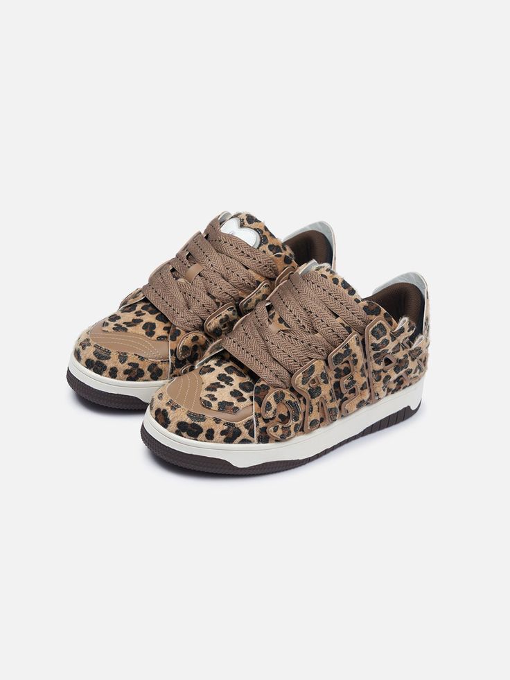 Top Streetwear Brand AelfricEden, Street fashion clothes shopping online, free shipping worldwide! Cute Chunky Shoes, Print Size Guide, Y2k Leopard Print, Cheetah Shoes, Cheetah Print Shoes, Cute Shoes For Women, Staple Shoes, Pretty Sneakers, 90s Y2k Fashion