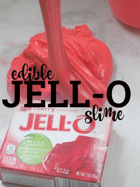 jell - o slime is being poured onto a carton