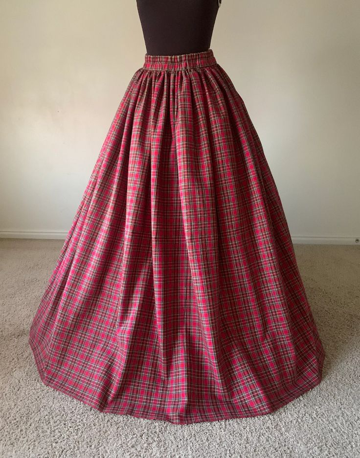 Red Green Yellow White SKIRT Dickens Renaissance, Civil War, Cosplay, Victorian Costume Ready to Ship 40-50 Waist - Etsy Crinoline Skirt, Victorian Costume, Red Green Yellow, Plaid Skirts, Brushed Cotton, White Skirts, Yellow White, Red Green, Fashion Inspo Outfits