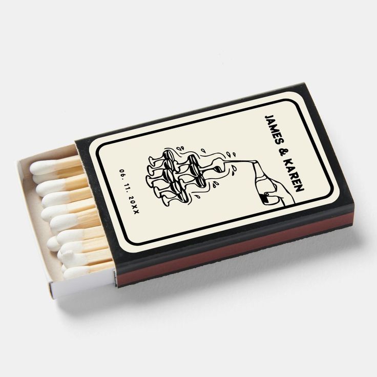 an open matchbox with matches in it