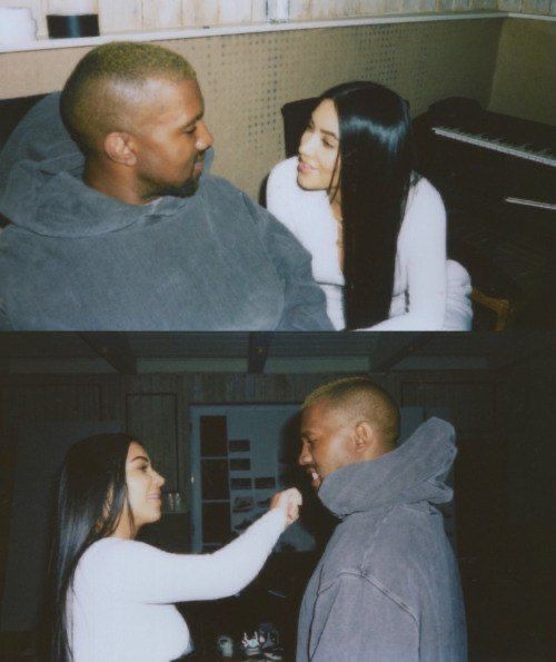 two pictures of a man and woman sitting next to each other in front of a piano