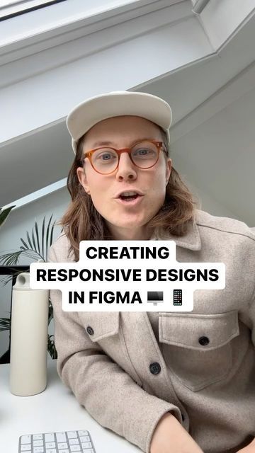 a woman sitting at a desk in front of a computer with the caption creating responsible designs in figma