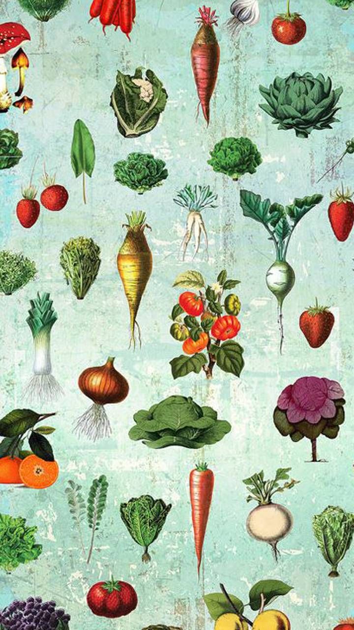 an image of many different vegetables on a blue background