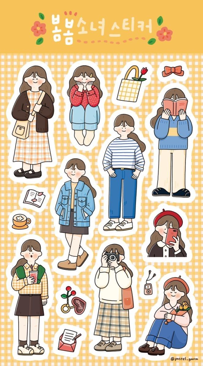 an image of people in korean stickers