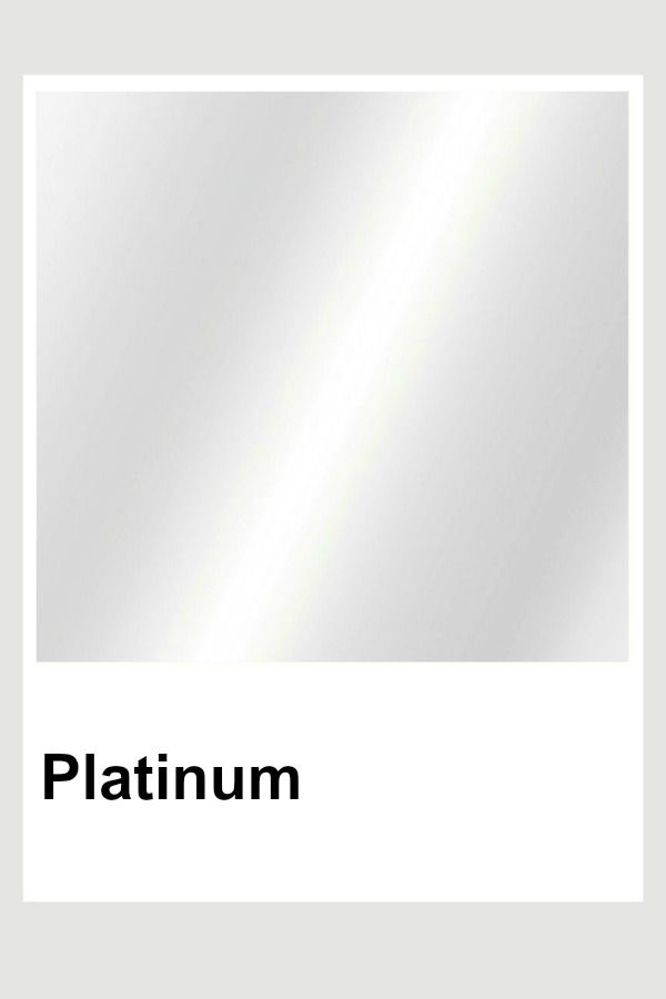 a white square with the word platinum on it