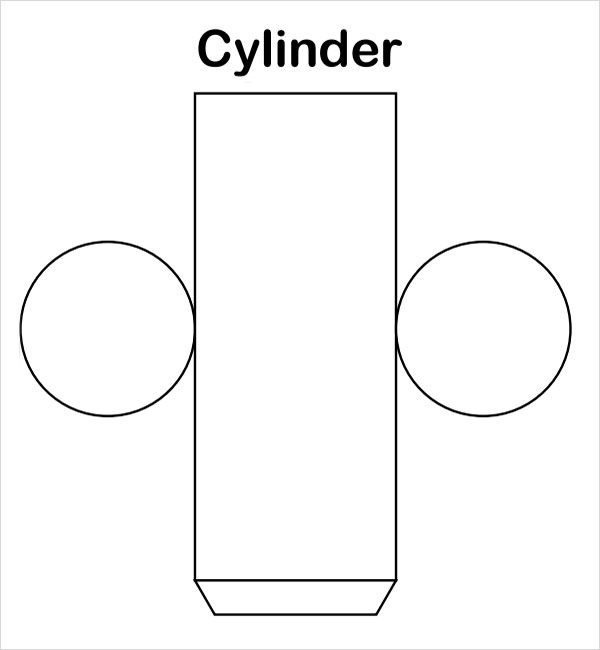 a cylinder with two circles on it and the word cylinder in black ink is shown