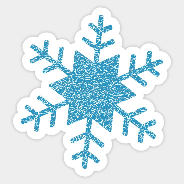 a snowflake that is blue and white with lots of snow flakes on it