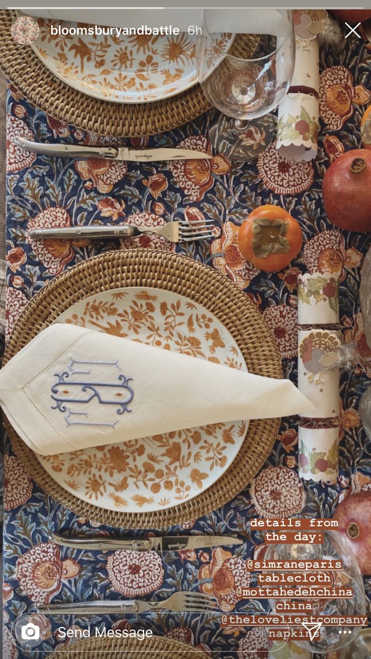 an image of a table setting with place settings