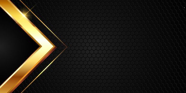 an abstract black and gold background with a diamond shaped design on the bottom right corner