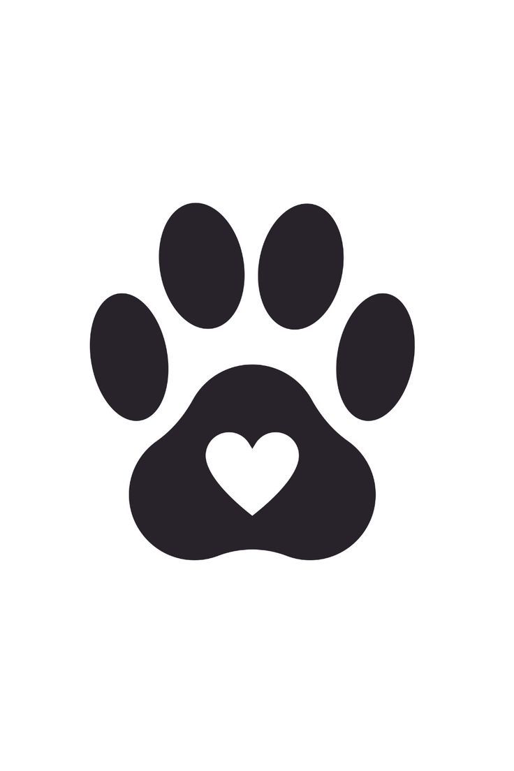 an animal paw with a heart on it