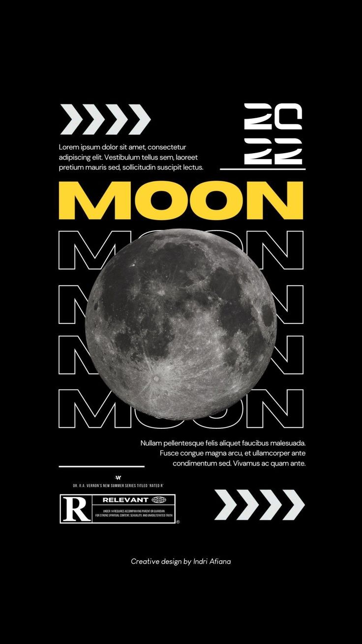 the moon is shown in black and yellow