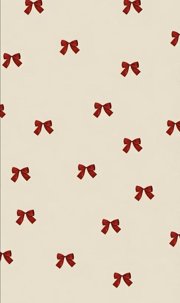 red bows on white background for wallpaper or fabric design, with room for text