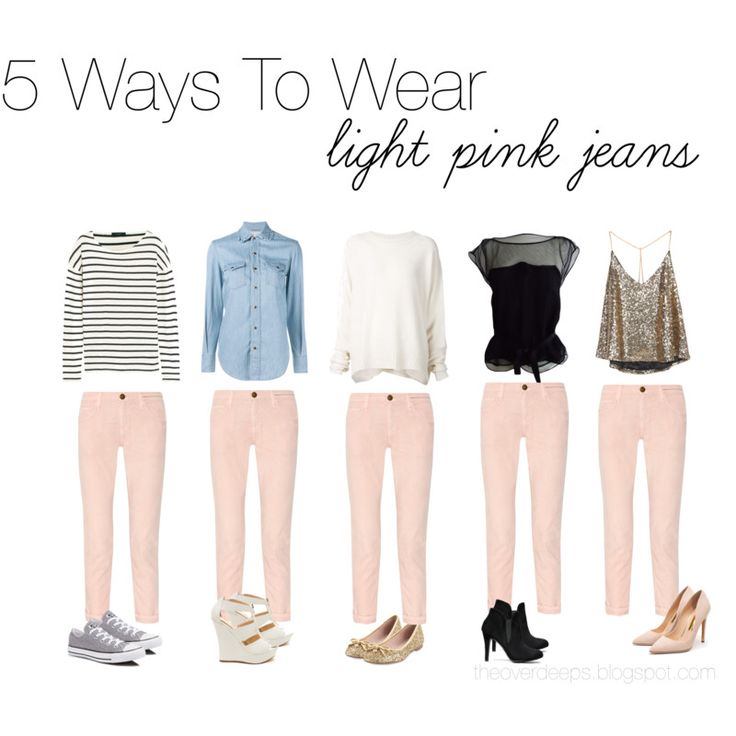 Pink Jeans Outfit Spring, What To Wear With Light Pink Pants, Light Pink Pants Outfit Casual, Rose Pink Pants Outfit, Rose Jeans Outfit, What To Wear With Pink Jeans, Spring Fashion 2023 Women, Light Pink Pants Outfit Work, What To Wear With Pink Pants