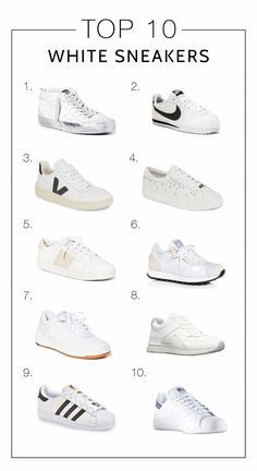 Good Sneakers For Women, White Sneaker Inspo Women, White Shoes That Go With Everything, Sneaker Ideas Women, Adidas White Sneakers Women, White Trendy Sneakers, Trending Nike Shoes For Women, Balenciaga White Sneakers, Simple White Sneakers