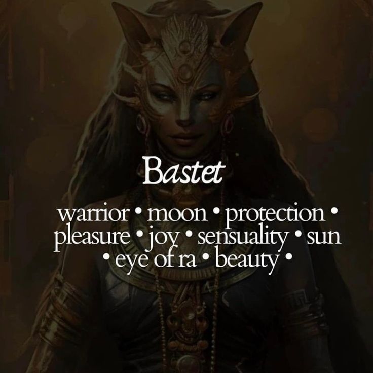 an image of a woman in armor with the words bastet